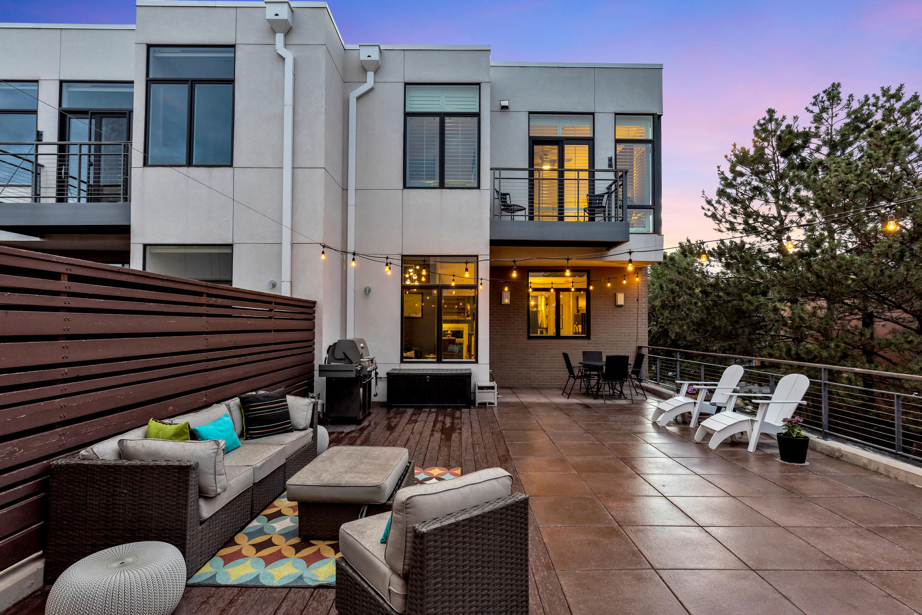 outdoor patio of a townhome